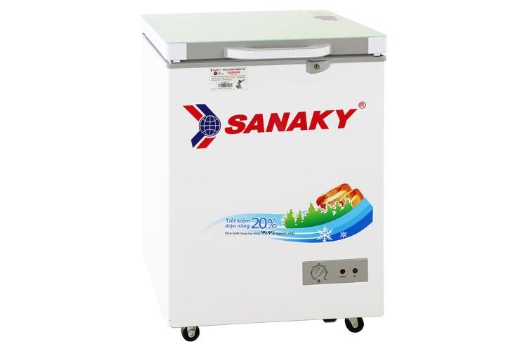 Thiết kế tủ đông Sanaky màu trắng đơn giản mà tinh tế
