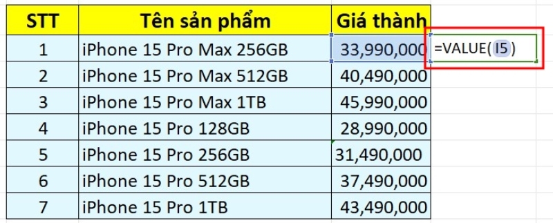 Sửa định dạng số trong Excel hình 7