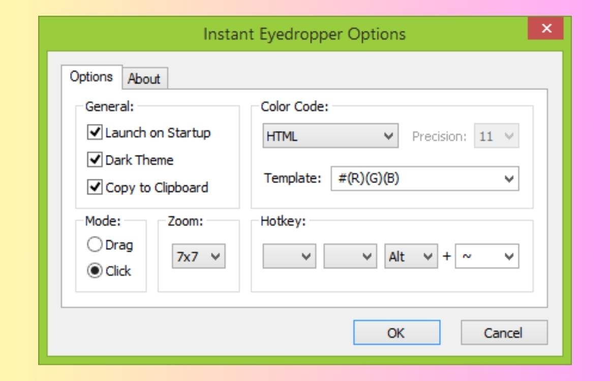 Instant Eyedropper Portable: Phần mềm lấy mã màu chuyên nghiệp và linh hoạt