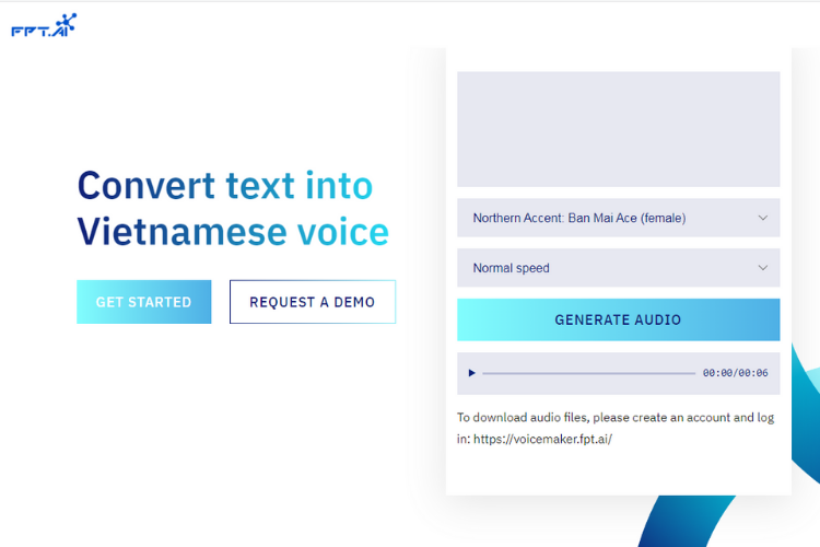 FPT AI Text to Speech - Trang web đọc văn bản tiếng Việt tự nhiên