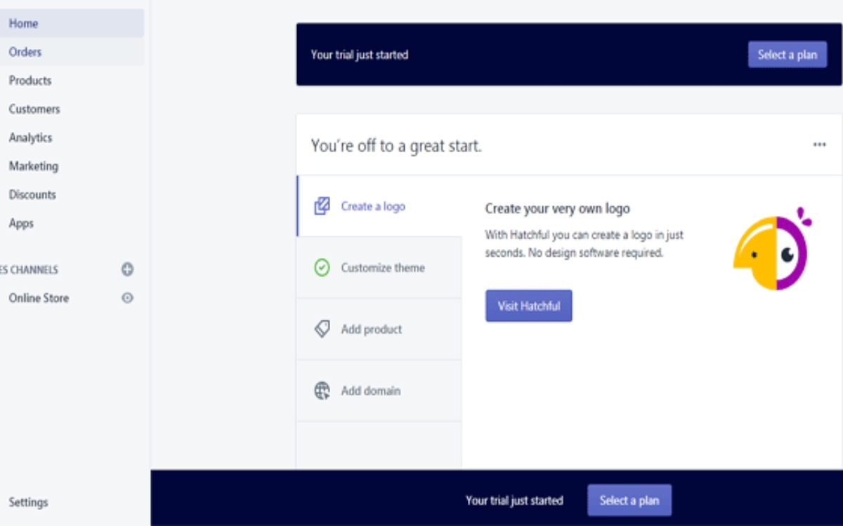 Tạo tài khoản Shopify 1