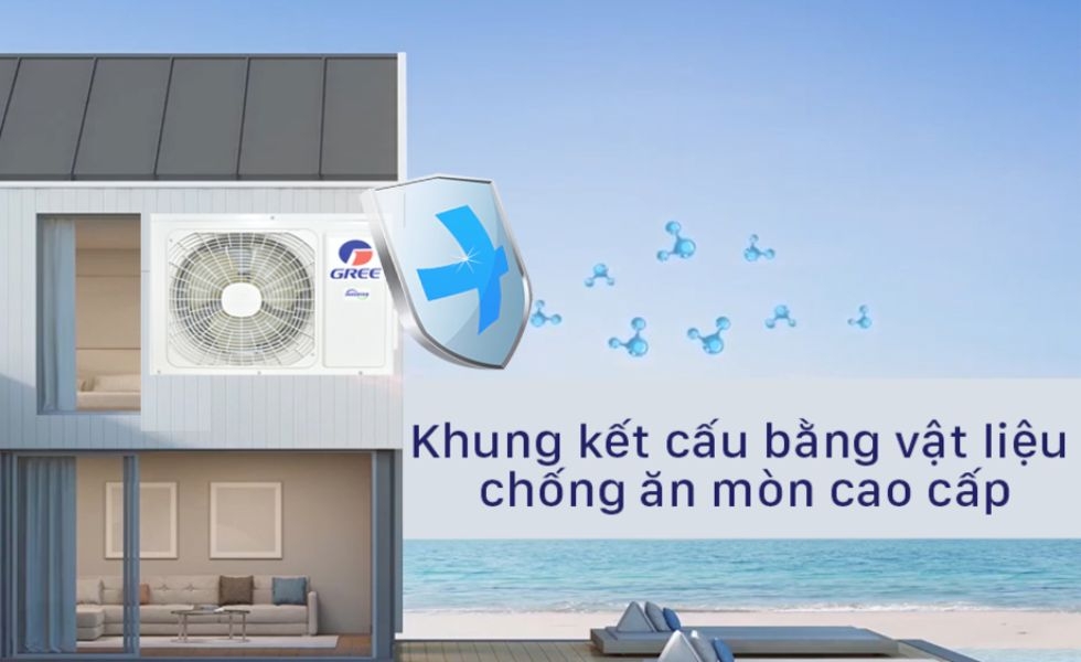Khung tản nhiệt làm bằng vật liệu chống ăn mòn