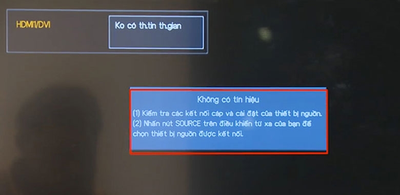 tivi báo không có tín hiệu - hình 1