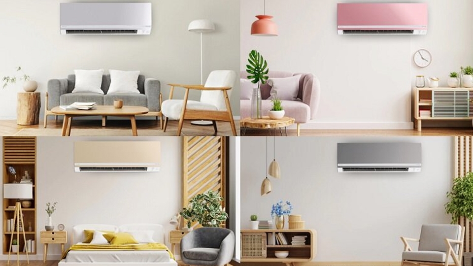 Thiết kế, màu sắc điều hòa cần hài hòa với nội thất phòng khách.