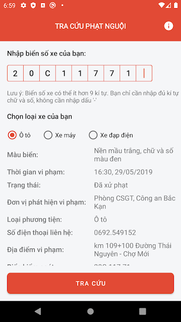 Tra cứu phạt nguội 2025