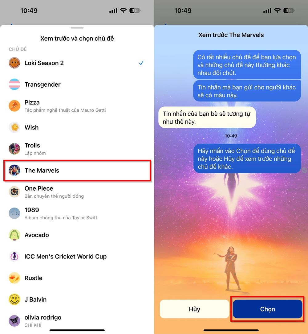 Cách đổi chủ đề trên ứng dụng Messenger 3
