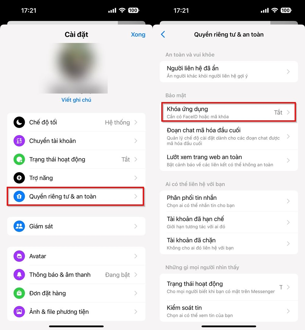 Cách kích hoạt tính năng Khóa ứng dụng Messenger 2