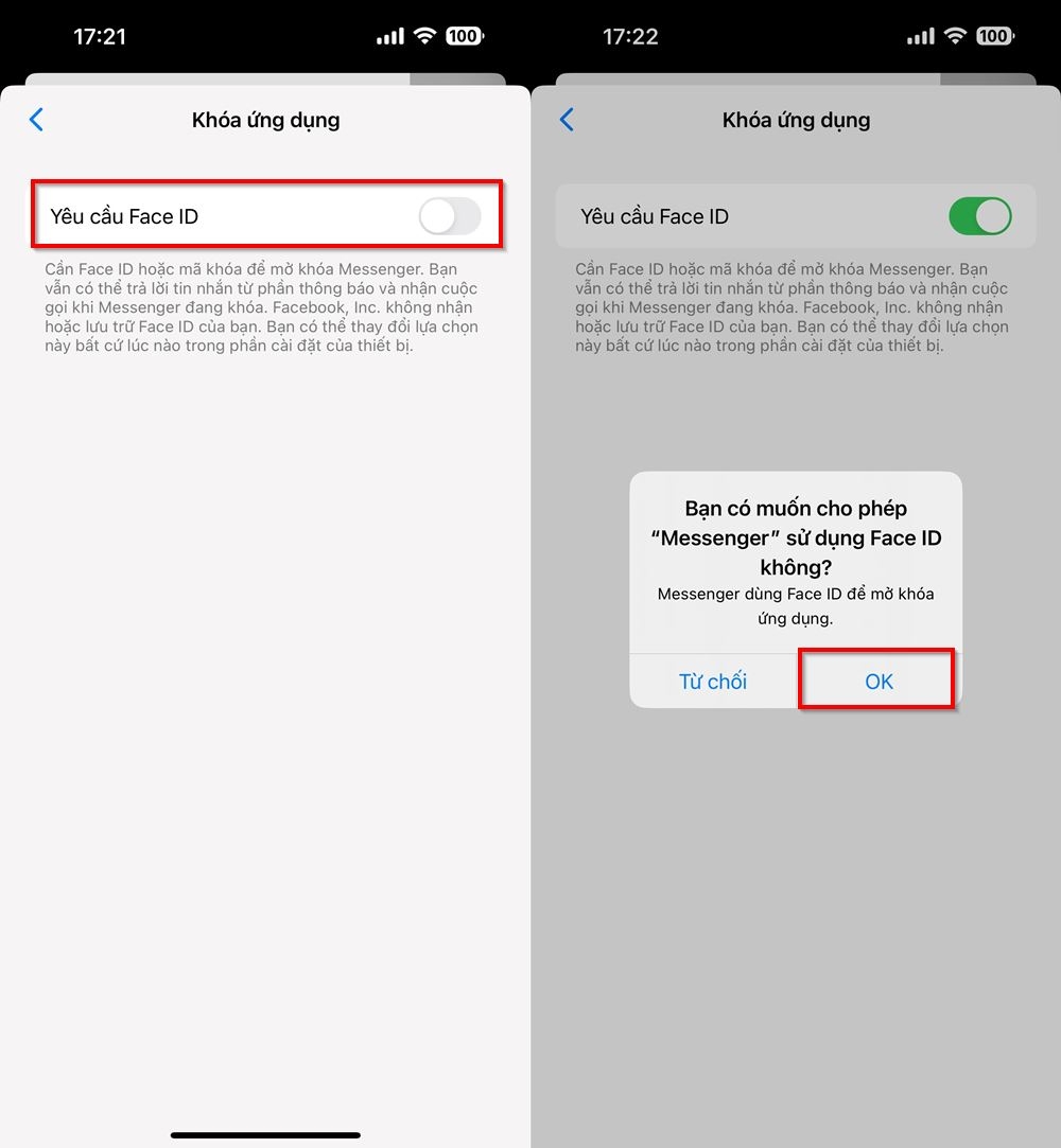 Cách kích hoạt tính năng Khóa ứng dụng Messenger 3