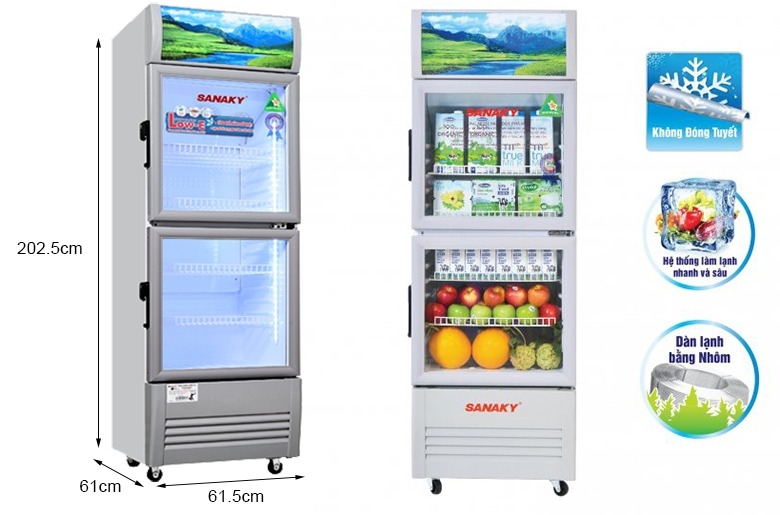 Tủ mát Sanaky 340 lít TM.VH408WL