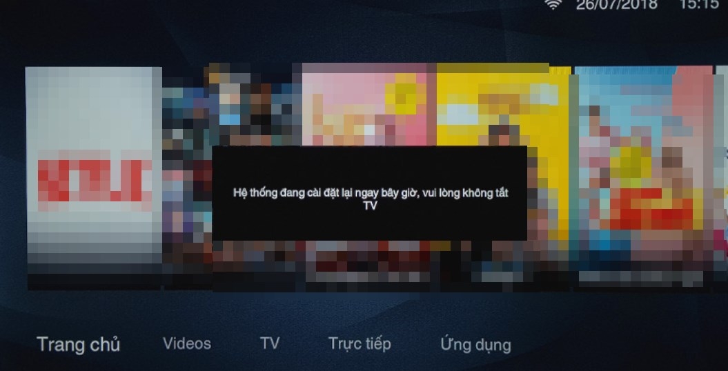 Quá trình khôi phục cài đặt gốc tivi TCL thường mất 10 phút