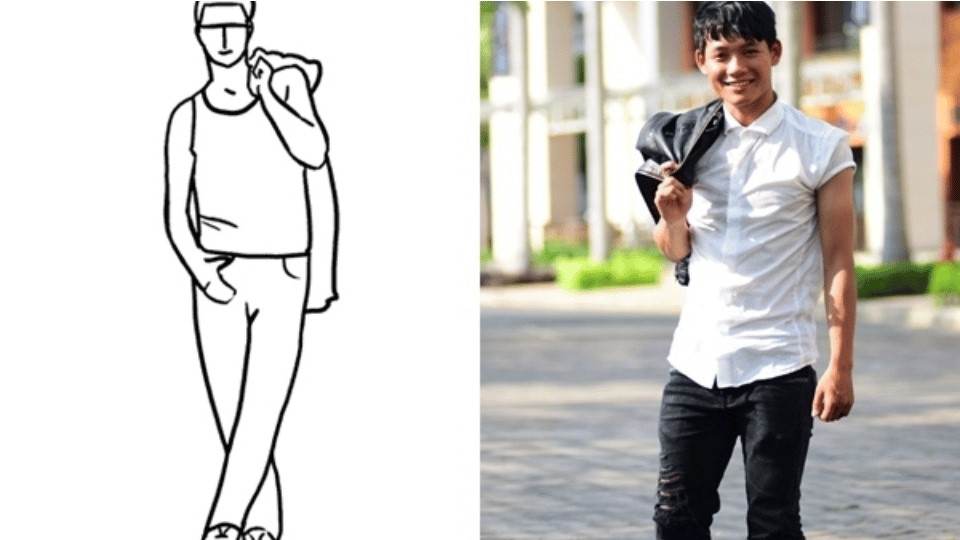 Cách tạo dáng khoác áo trên vai