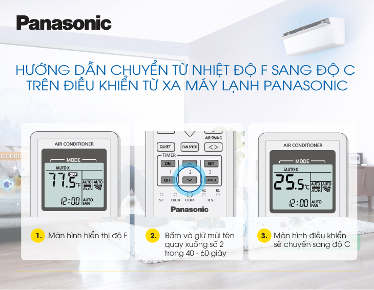 [ HƯỚNG DẪN ] Đổi độ F sang độ C trên máy lạnh nhanh chóng và chi tiết nhất