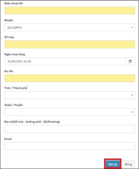 Kích hoạt bảo hành điều hòa Panasonic trực tuyến ngay tại nhà 7