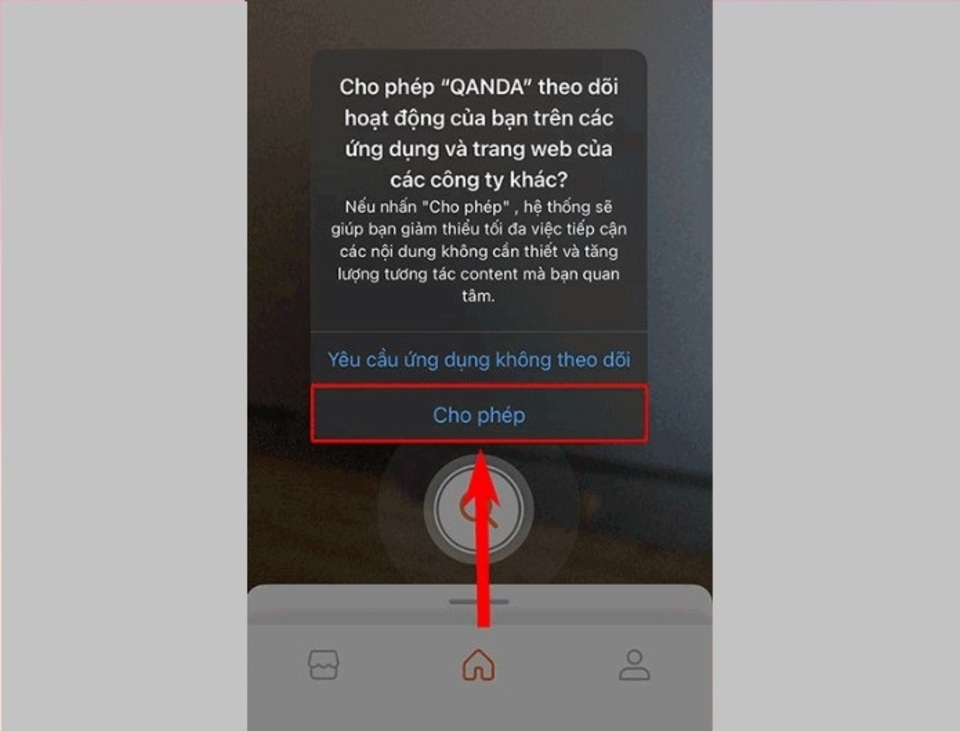 Nhấn chọn “Cho phép” để hoàn tất