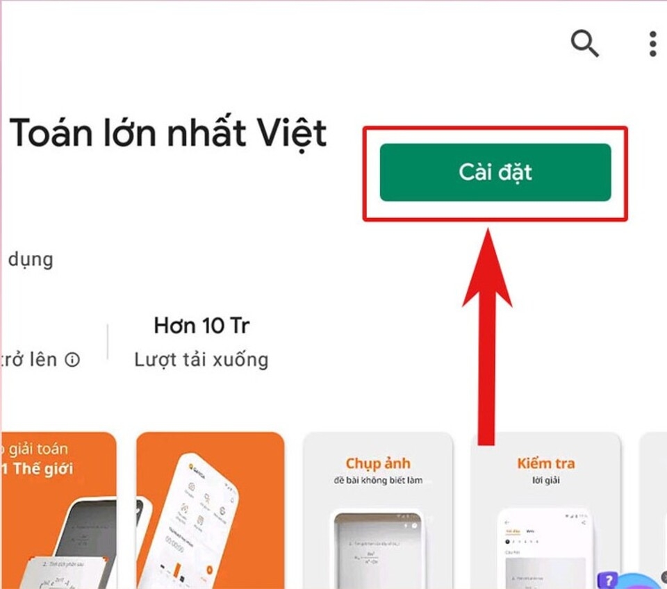 Nhấn chọn “Cài đặt”