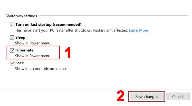 2 cách bật, tắt chế độ ngủ đông Win 10 (Hibernate) và chế độ ngủ (sleep) đơn giản và hiệu quả 4