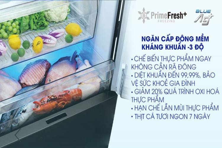 Đánh giá tủ lạnh Panasonic ngăn đông mềm Blue Ag+ có khả năng diệt khuẩn lên đến 99.99% dòng NR-BV0GKVN (hình 9)