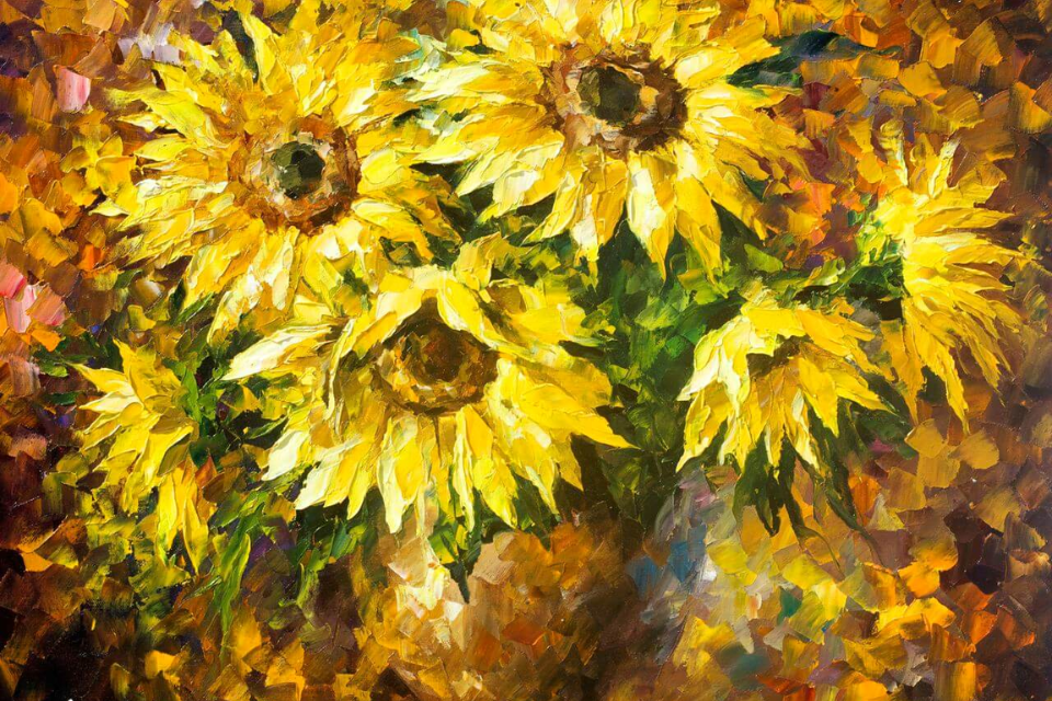 Tranh vẽ hoa hướng dương 1