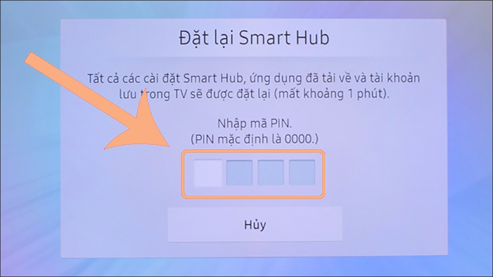 Nhập mã Pin để xác nhận