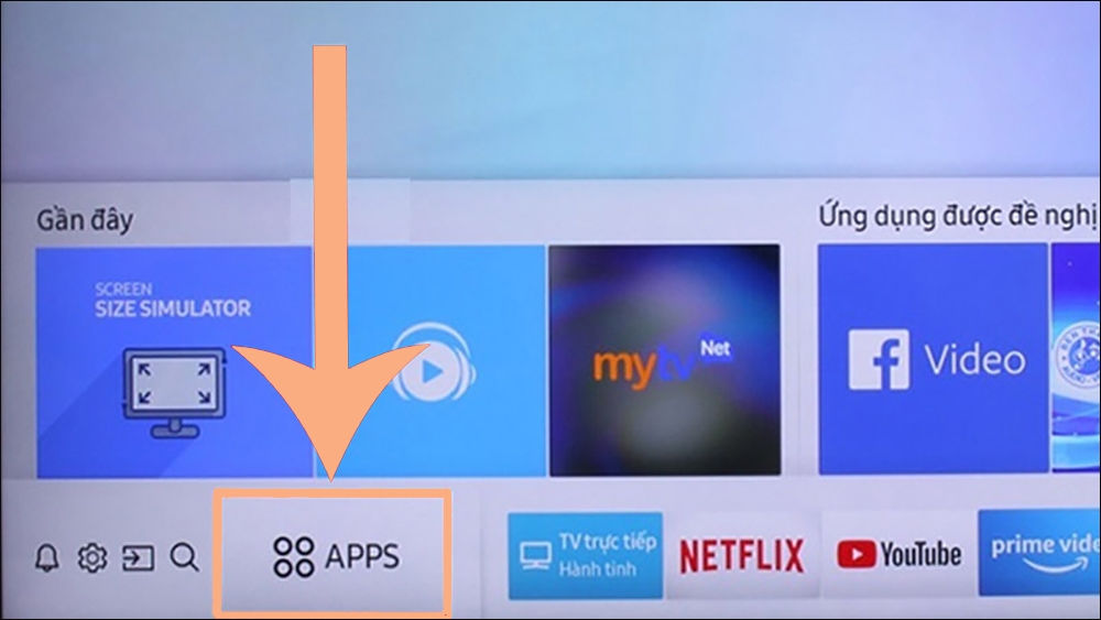 chọn đến mục APPS