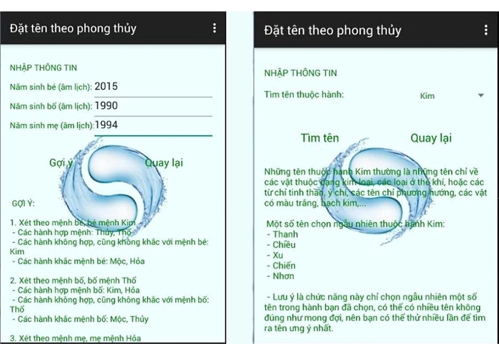 Đặt tên phong thủy