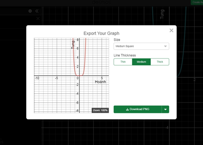 Trang web vẽ đồ thị hàm số Desmos