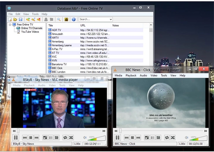 Phần mềm xem tivi trên máy tính Free Online TV