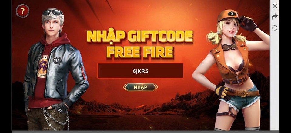 Cách nhận code FF (Free Fire) trong game bước 3