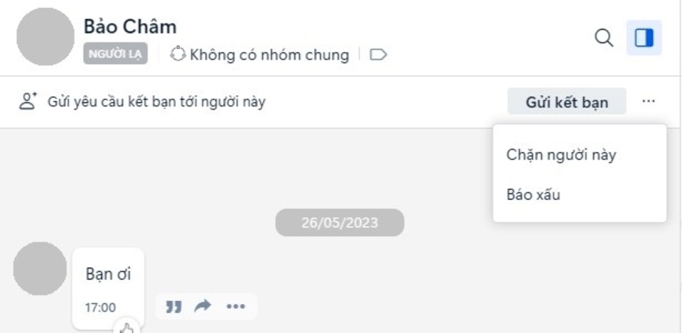 Xem tin nhắn của người lạ trên nền tảng Zalo