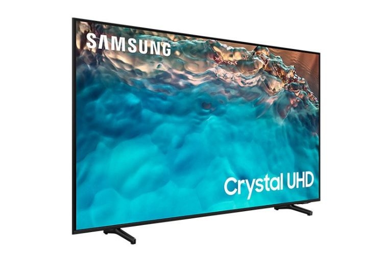 Thiết kế chân đế nổi trẻ trung, năng động của Samsung BU8000 2022