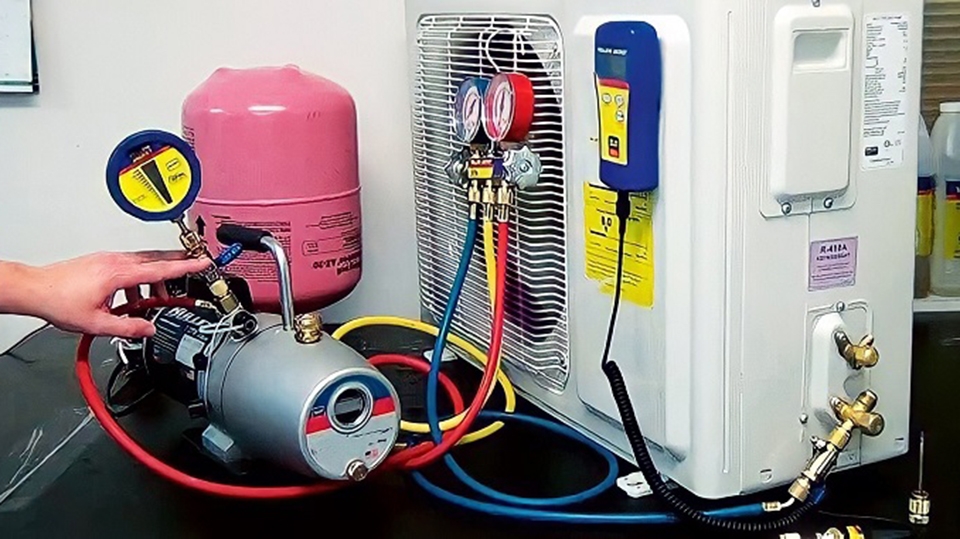 Chuẩn bị đầy đủ dụng cụ khi nạp khí gas