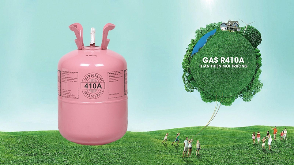 Gas R410A có ưu điểm thân thiện với môi trường