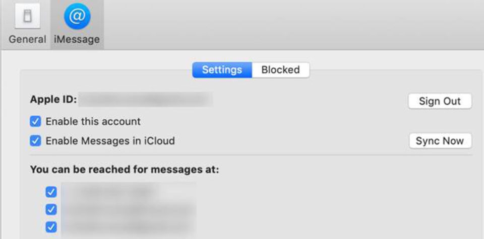 Vào mục iMessage sẽ có dòng Apple ID