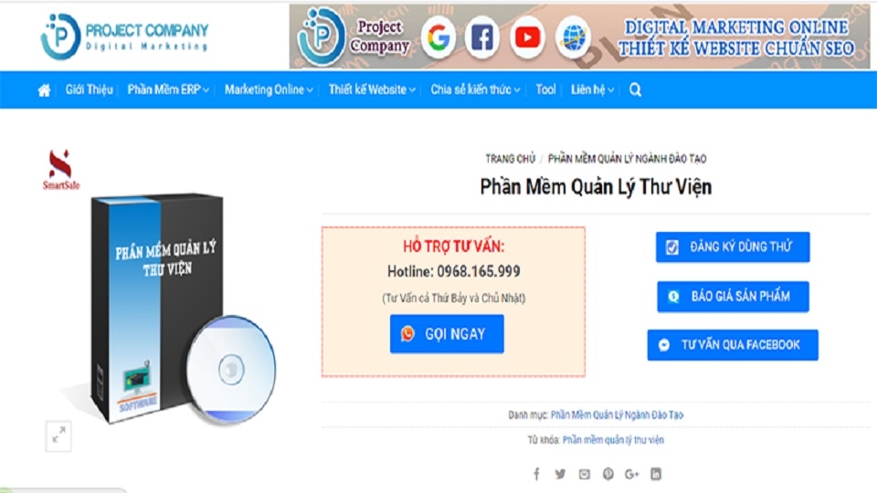Phần mềm quản lý thư viện Project Media