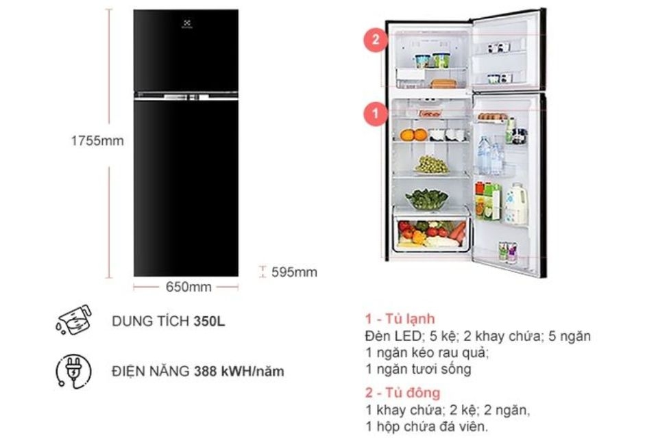 Tủ lạnh 300 - 400 lít