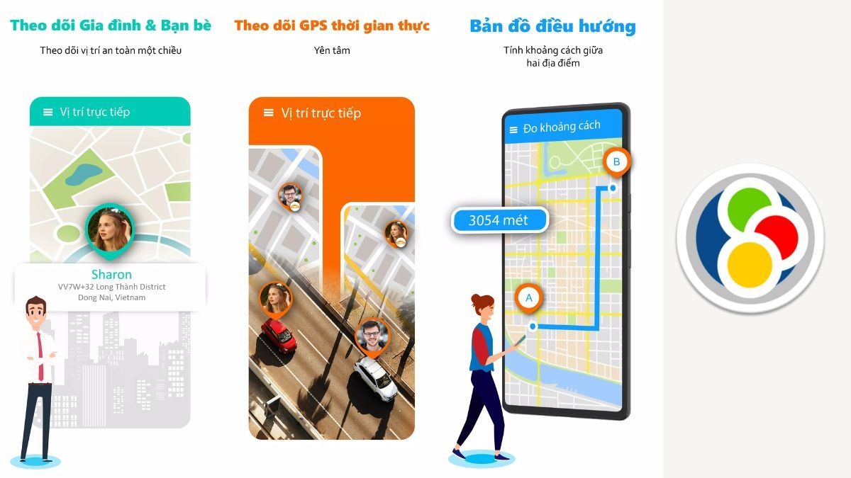 OneLocator GPS giúp bạn quan sát vị trí người khác trên bản đồ