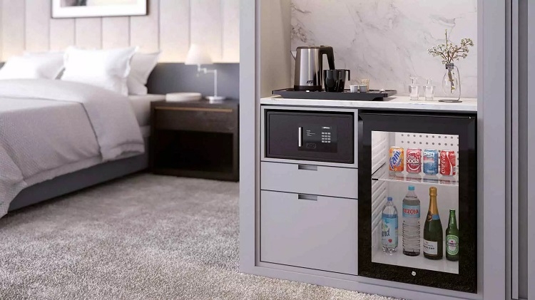 Tủ lạnh minibar hoạt động êm ái, không gây tiếng ồn