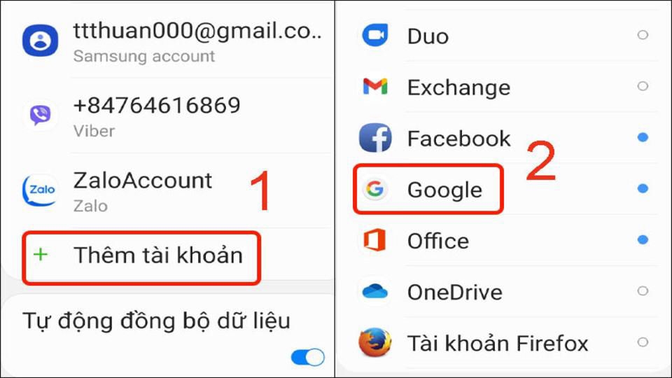 Bạn thêm một tài khoản Google nữa dùng để tải ứng dụng