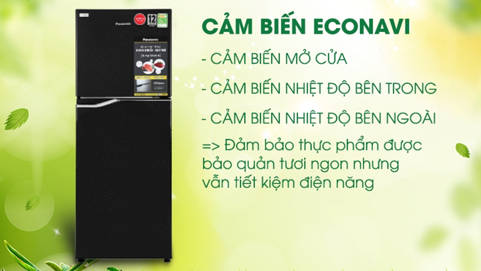 Công nghệ cảm biến Econavi là một ưu điểm nổi bật của tủ lạnh Panasonic
