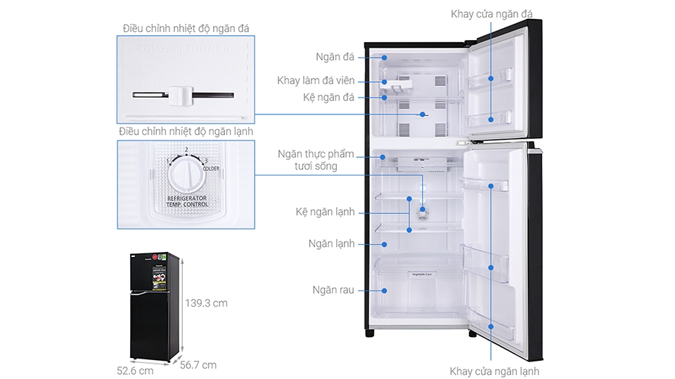 Tủ lạnh Panasonic NR-BA229PKVN chỉ hỗ trợ các chức năng làm lạnh cơ bản