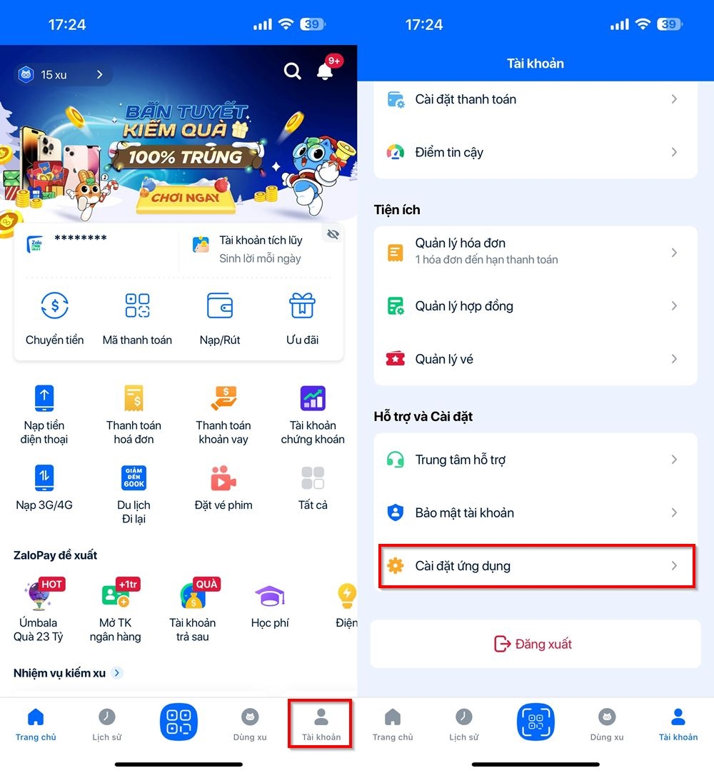 Cách tắt thông báo quảng cáo trên ứng dụng ZaloPay 1