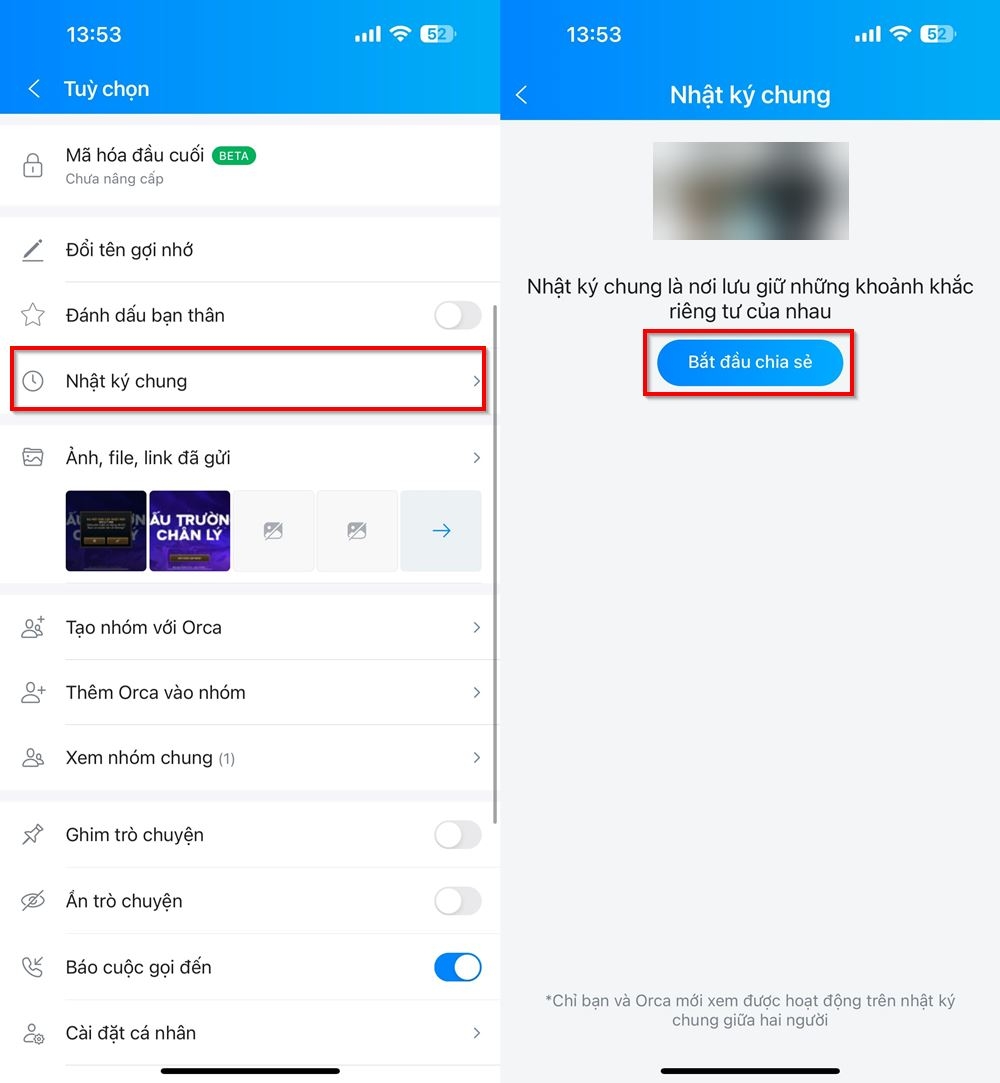 Cách tạo nhật ký chung trên Zalo 2