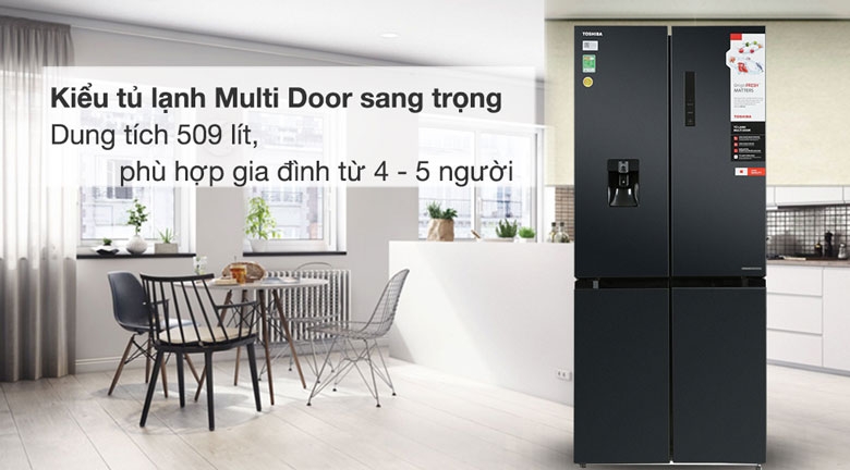 Mẫu tủ lạnh 4 cánh Toshiba