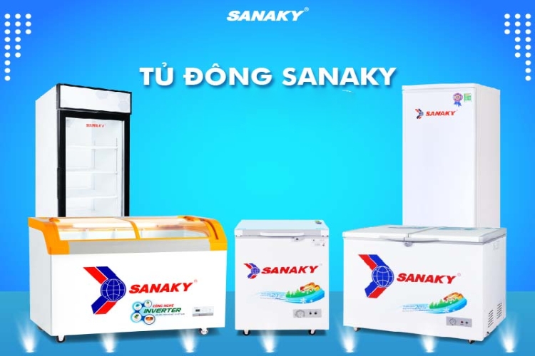 Bảng tổng hợp kích thước tủ đông Sanaky phổ biến