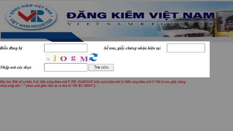 Hướng dẫn tra cứu biển số xe online bước 2