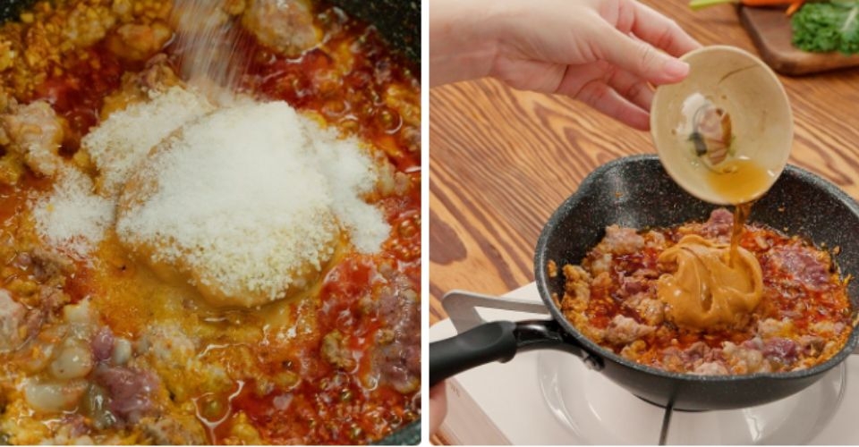 Bạn nêm nếm với 3 muỗng canh dầu màu điều