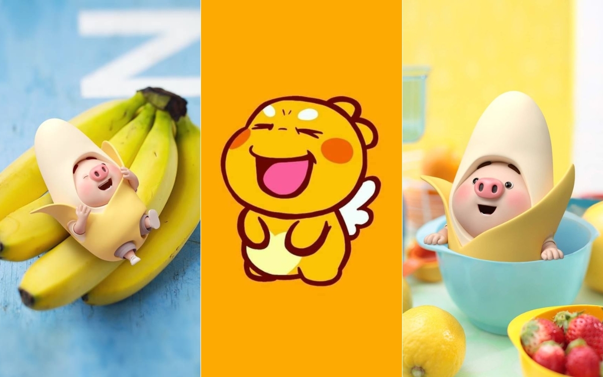 Hình nền điện thoại màu vàng nhân vật hoạt hình 2