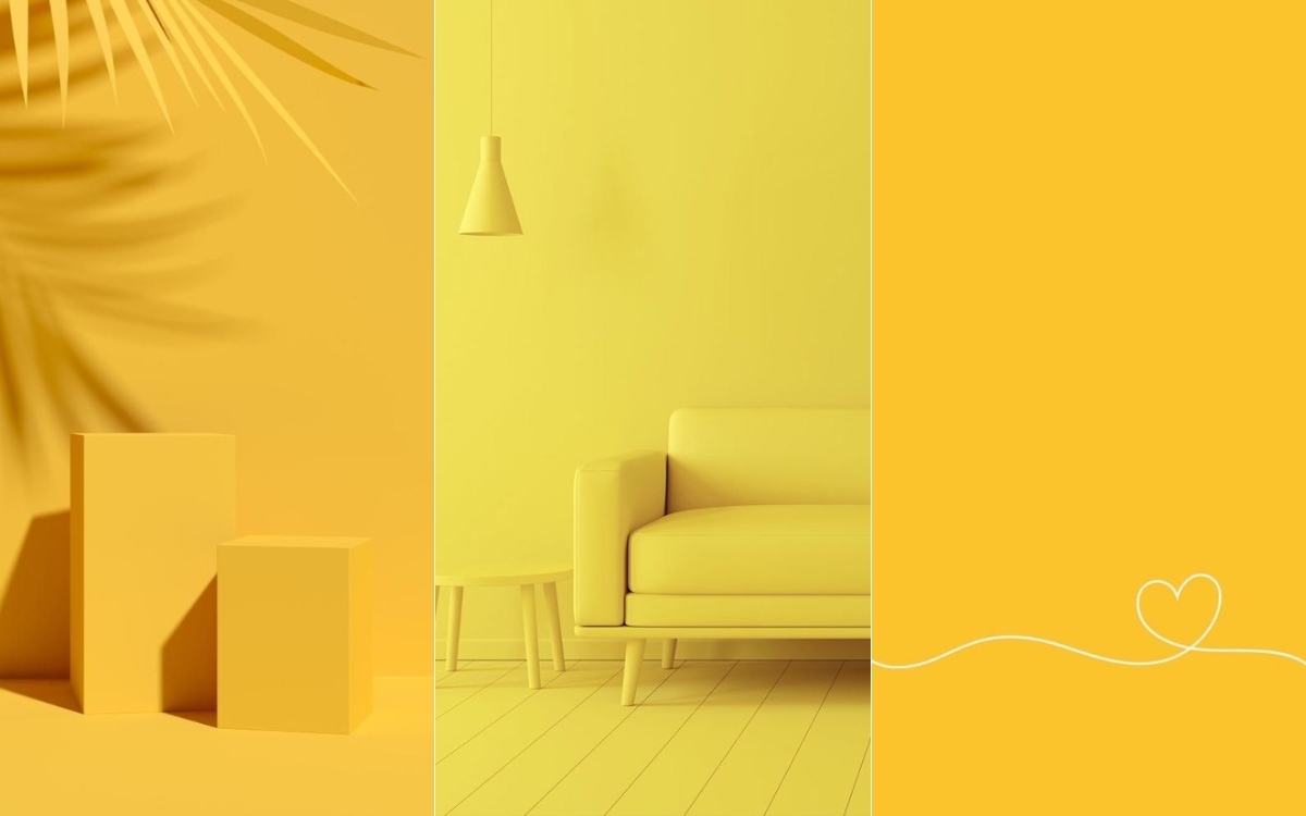 Hình nền điện thoại màu vàng minimalism 1