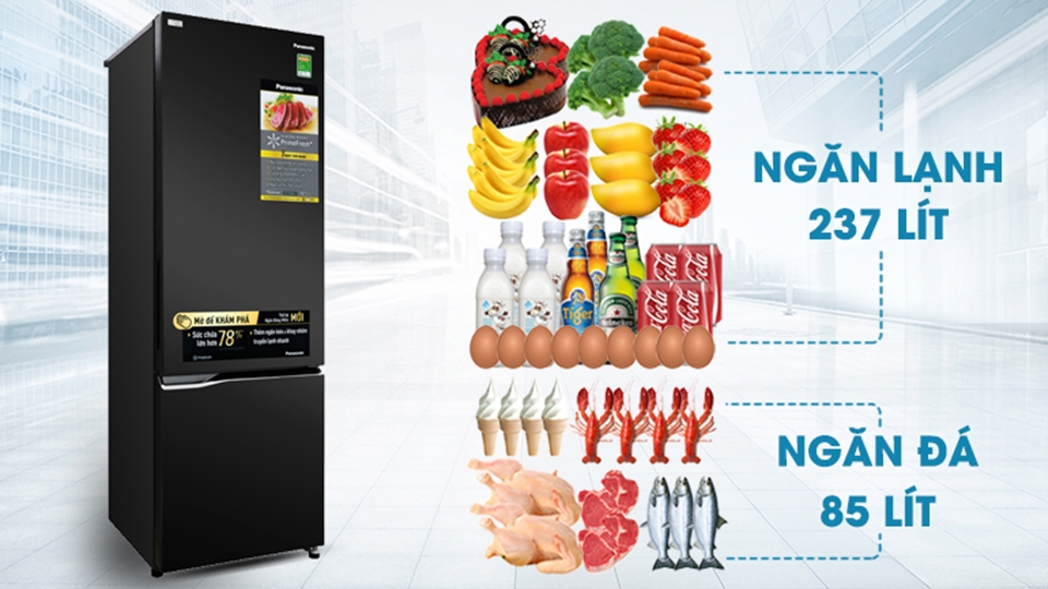 Tủ lạnh Panasonic Econavi Inverter NR-BC360QKVN