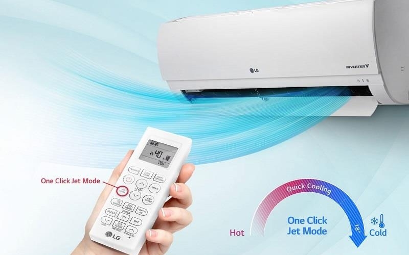 Máy lạnh LG có chế độ làm lạnh nhanh Jet Cool